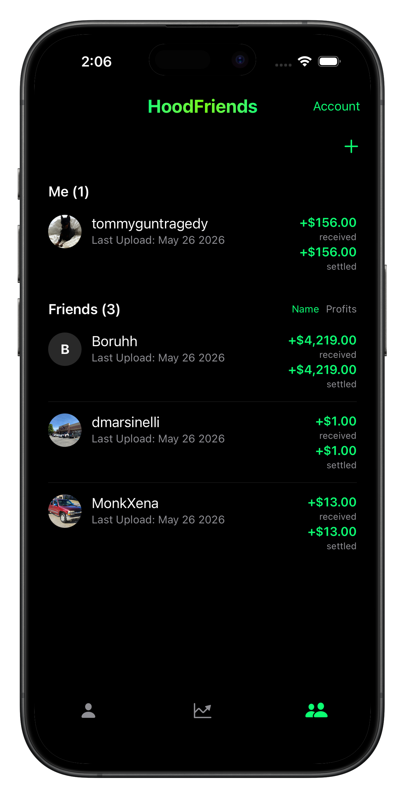 HoodFriends app screenshot